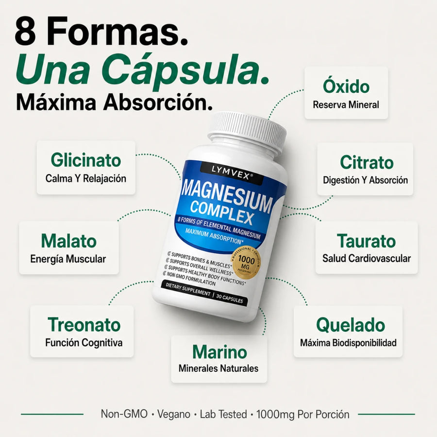 Lymvex Magnesium™ | Menos Tensión, Más Energía Real  · 60 Capsulas 7