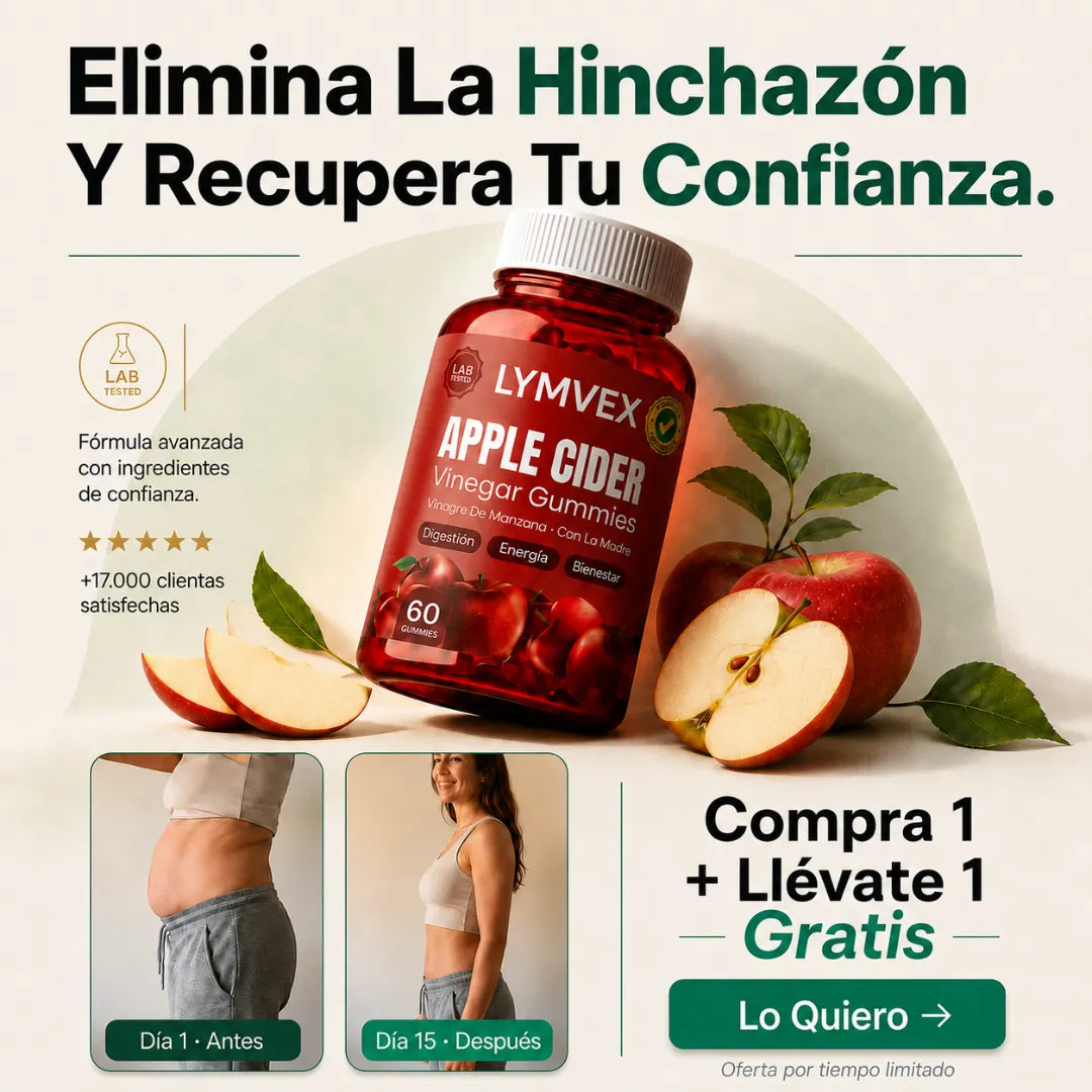 Lymvex Gummies™ Elimina el Hinchazon y ayuda al Adelgazamiento – 60 Unidades