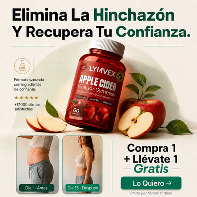 Lymvex Gummies™ Elimina el Hinchazon y ayuda al Adelgazamiento – 60 Unidades