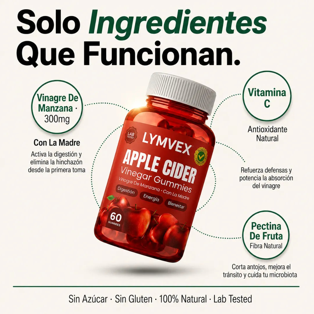Lymvex Gummies™ Elimina el Hinchazon y ayuda al Adelgazamiento – 60 Unidades