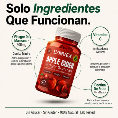 Lymvex Gummies™ Elimina el Hinchazon y ayuda al Adelgazamiento – 60 Unidades