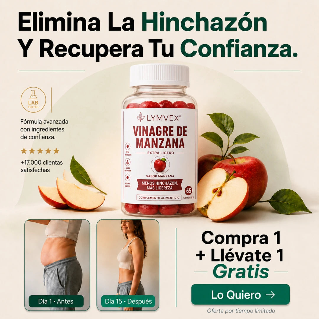 Lymvex Gummies™ Elimina el Hinchazon y ayuda al Adelgazamiento · 60 Capsulas