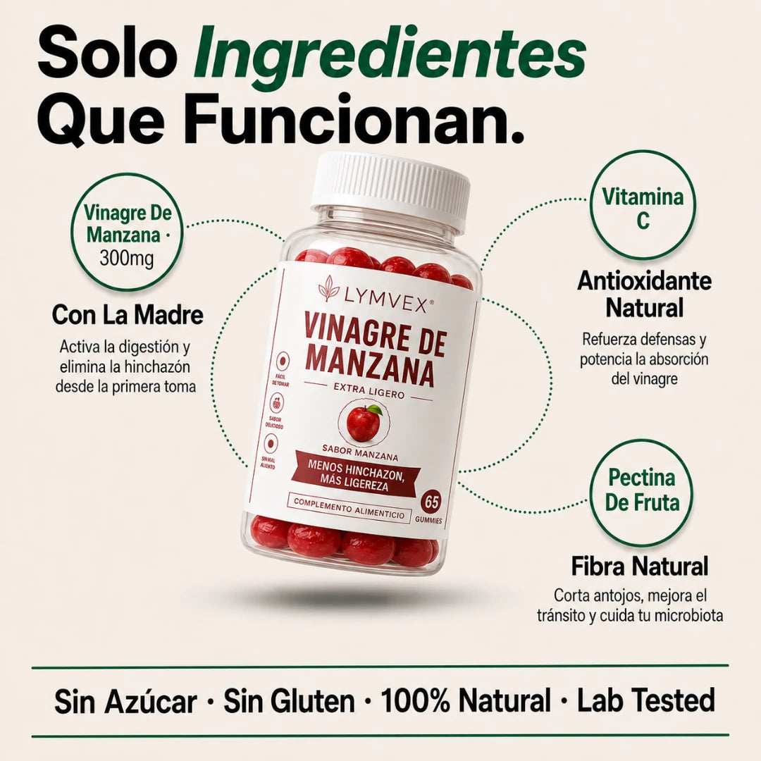 Lymvex Gummies™ Elimina el Hinchazon y ayuda al Adelgazamiento · 60 Capsulas